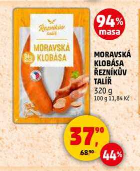 MORAVSKÁ KLOBÁSA ŘEZNÍKŮV TALÍŘ, 320 g