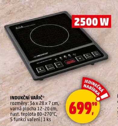 INDUKČNÍ VAŘIČ, 1 ks