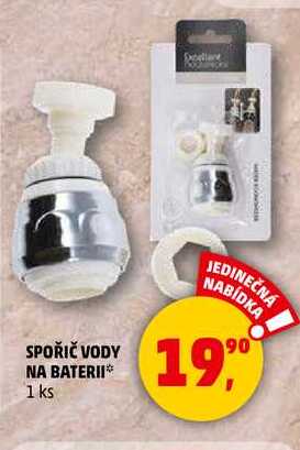 SPOŘIČ VODY NA BATERII, 1 ks 