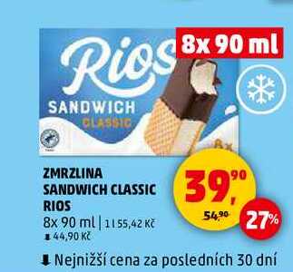 ZMRZLINA SANDWICH CLASSIC RIOS, 8x 90 ml