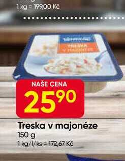 Varmuža Treska v majonéze 150 g  