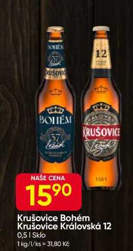 Krušovice Královská 12 0,5 l Sklo