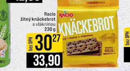 Racio žitný knäckebrot s vlákninou 230 g 