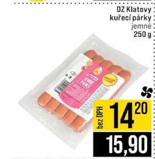 DZ Klatovy kuřecí párky jemné 250 g 