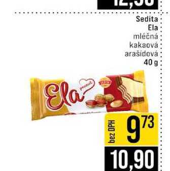 Sedita Ela mléčná kakaová arašidová 40 g