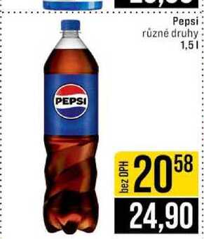 Pepsi různé druhy 1,5l