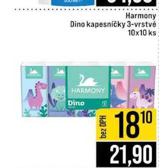 Harmony Dino kapesničky 3-vrstvé 10x10 ks 