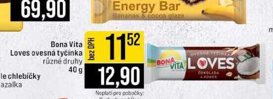 Bona Vita Loves ovesná tyčinka různé druhy 40 g 
