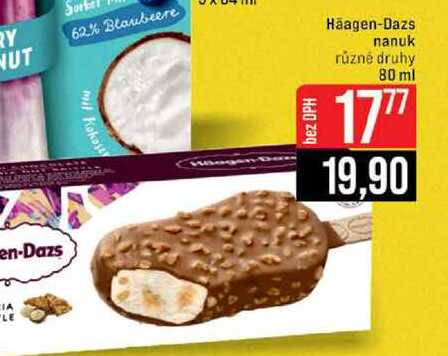 Häagen-Dazs nanuk různé druhy 80 ml