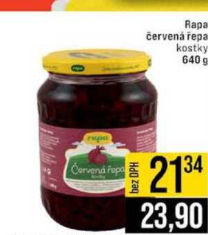 Rapa červená řepa kostky 640 g 