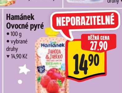 Hamánek Ovocné pyré  100 g 