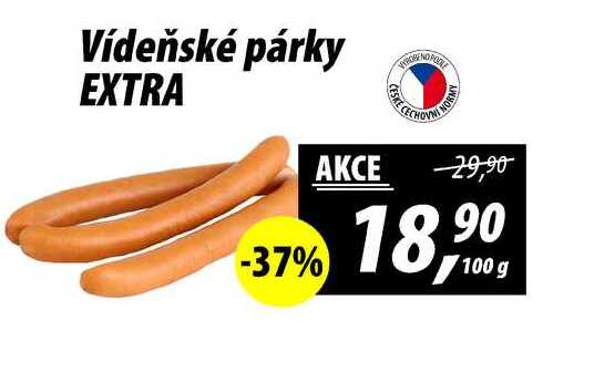 Vídeňské párky EXTRA, 100 g 