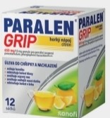 PARALEN GRIP® horký nápoj citrón 650 mg/10 mg 12 sáčků