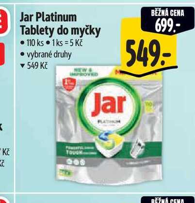   Jar Platinum Tablety do myčky  110 ks 