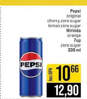 Pepsi original cherry zero sugar lemon zero sugar Mirinda orange 7up zero sugar 330 ml