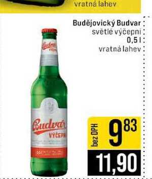 Budějovický Budvar světlé výčepní 0,5l