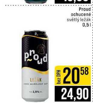 Proud ochucené světlý ležák 0,5l