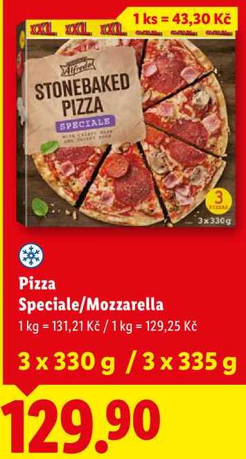 Pizza Speciale/Mozzarella, 3x 330 g/3x 335 g