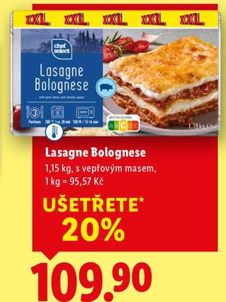 Lasagne Bolognese, 1,15 kg