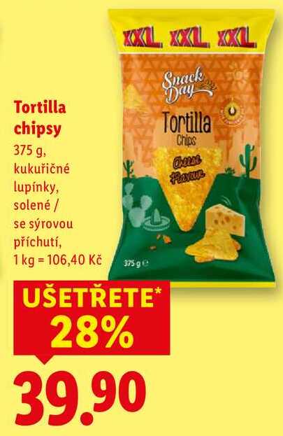 Tortilla chipsy, 375 g
