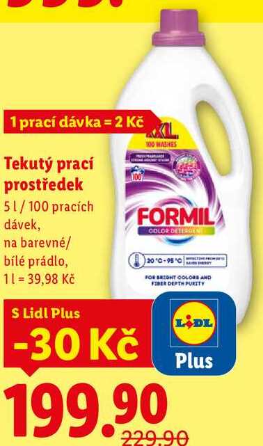 Tekutý prací prostředek, 5 l/100 pracích dávek