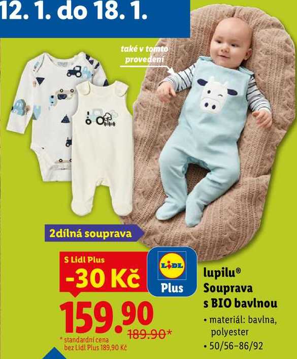 lupilu Souprava S BIO bavlnou 