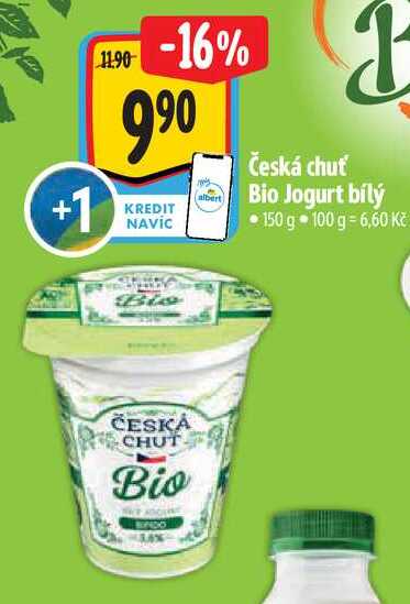  Česká chuť Bio Jogurt bílý 150 g 