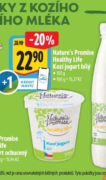  Nature's Promise Healthy Life Kozí jogurt bílý 150 g  