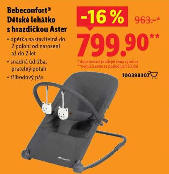 Bebeconfort Dětské lehátko s hrazdičkou Aster