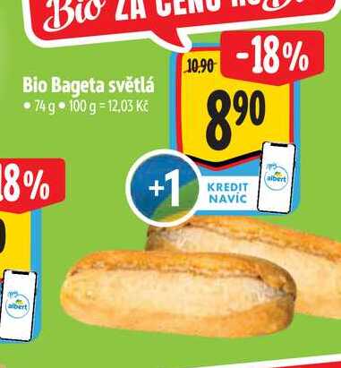 Bio Bageta světlá  74 g 