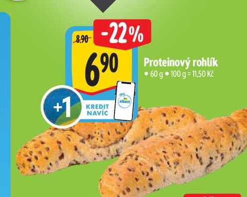   Proteinový rohlík 60 g  