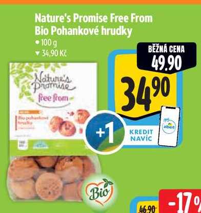 Nature's Promise Free From Bio Pohankové hrudky 100 g
