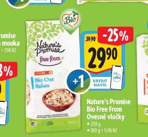  Nature's Promise Bio Free From Ovesné vločky 250g 