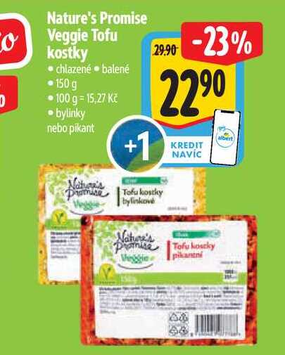 Nature's Promise Veggie Tofu kostky 150 g