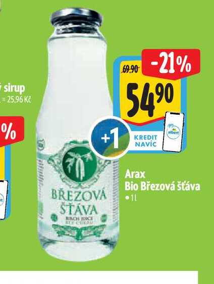 Arax Bio Březová šťáva 1 l