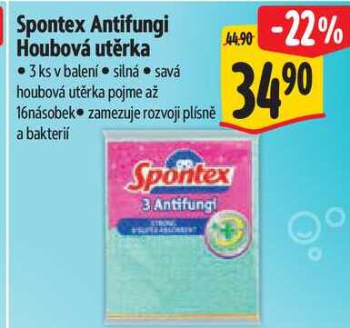 Spontex Antifungi Houbová utěrka, 3 ks 