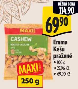 Emma Kešu pražené, 250 g 