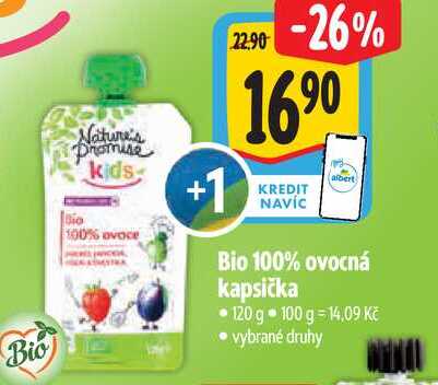  Bio 100% ovocná kapsička 120 g  
