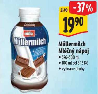 Müllermilch Mléčný nápoj, 376-388 ml 