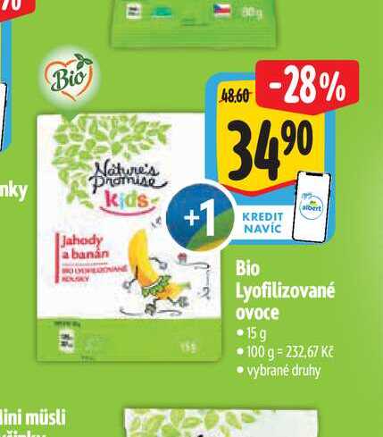 Bio Lyofilizované ovoce 15 g