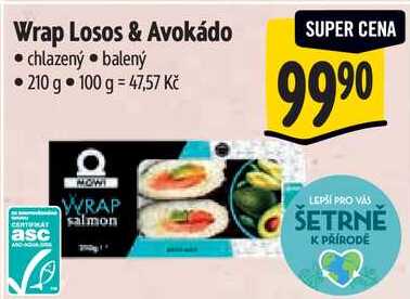Wrap Losos & Avokádo, 210 g