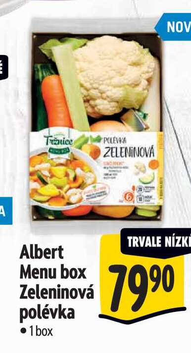  Albert Menu box Zeleninová polévka  1 box 