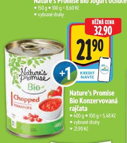  Nature's Promise Bio Konzervovaná rajčata  400 g 