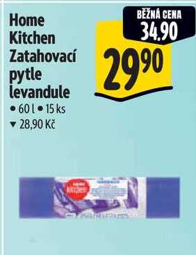 Home Kitchen Zatahovací pytle levandule 60 l, 15 ks