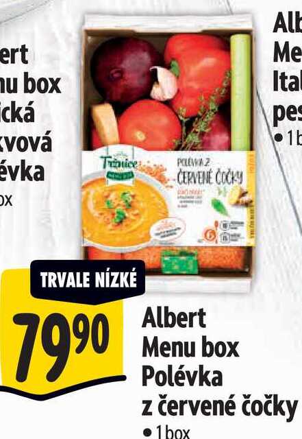 Albert Menu box Polévka z červené čočky