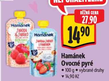 Hamánek Ovocné pyré, 100 g