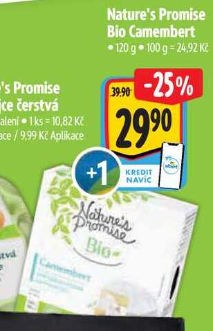 Nature's Promise Bio Camembert, 120 g 