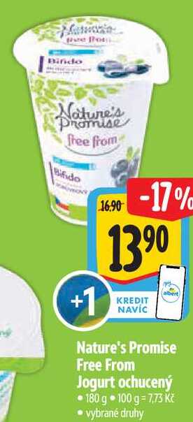 Nature's Promise Free From Jogurt ochucený, 180 g