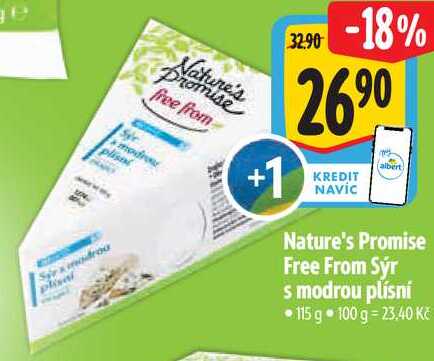 Nature's Promise Free From Sýr s modrou plísní, 115 g 