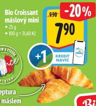 Bio Croissant máslový mini, 25 g
